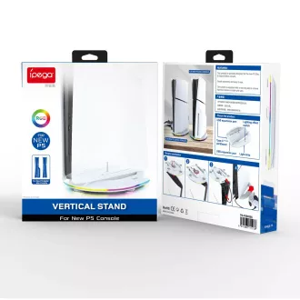 iPega P5S035SA Vertikální Stojan (2xUSB-A) s RGB pro PS5 Slim/PS5 Pro White iPega P5S035SA Vertikální Stojan (2xUSB-A) s RGB pro PS5 Slim/PS5 Pro White