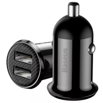 Baseus CCALLP-01 Grain Pro Nabíječka do Auta 2xUSB 4.8A Black