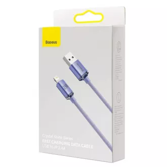 Baseus CAJY000005 Crystal Shine Series Datový Kabel USB - Lightning 20W 1,2m Purple