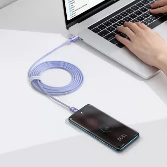 Baseus CAJY000705 Crystal Shine Series Datový Kabel USB-C - USB-C 100W 2m Purple