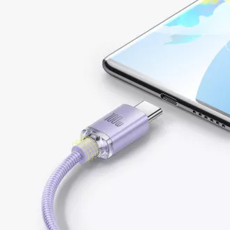 Baseus CAJY000405 Crystal Shine Series Datový Kabel USB - USB-C 100W 1,2m Purple Baseus CAJY000405 Crystal Shine Series Datový Kabel USB - USB-C 100W 1,2m Purple