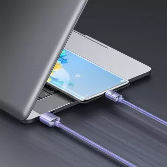 Baseus CAJY000405 Crystal Shine Series Datový Kabel USB - USB-C 100W 1,2m Purple Baseus CAJY000405 Crystal Shine Series Datový Kabel USB - USB-C 100W 1,2m Purple
