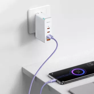 Baseus CAJY000405 Crystal Shine Series Datový Kabel USB - USB-C 100W 1,2m Purple Baseus CAJY000405 Crystal Shine Series Datový Kabel USB - USB-C 100W 1,2m Purple