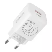 OBAL:ME GaN Cestovní Nabíječka USB-A + USB-C 36W White