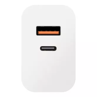 OBAL:ME Cestovní Nabíječka USB-A + USB-C 25W White