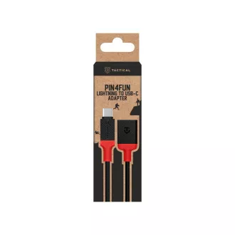 Tactical Pin4Fun Adapter USB-C/Lightning 0,1m Black/Red