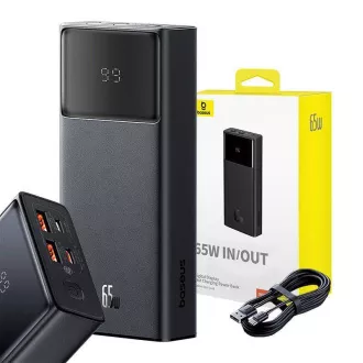 Baseus power banka Star-Lord 20000 mAh 65W 2x USB-A/micro USB/USB-C černá Baseus power banka Star-Lord 20000 mAh 65W 2x USB-A/micro USB/USB-C černá