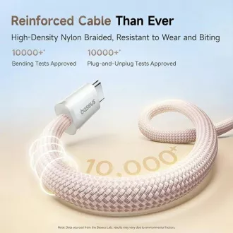 Baseus Dynamic 4 Pro Series Datový Kabel USB-C - USB-C 100W 1m Baby Pink