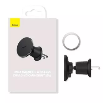 Baseus Magnetický držák do ventilační mřížky s nabíječkou USB-C 15W+25W černý