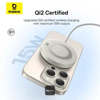 Baseus bezdrátová nabíjecí magnetická podložka Simple Mini4 Qi2 15W zlatá Baseus bezdrátová nabíjecí magnetická podložka Simple Mini4 Qi2 15W zlatá