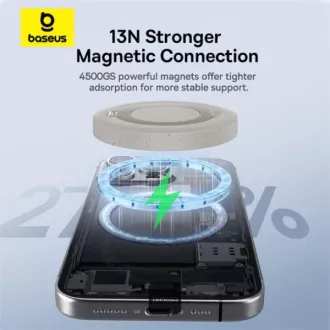 Baseus bezdrátová nabíjecí magnetická podložka Simple Mini4 Qi2 15W zlatá Baseus bezdrátová nabíjecí magnetická podložka Simple Mini4 Qi2 15W zlatá