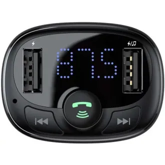 Baseus bluetooth MP3 FM Transmiter s nabíjením 2xUSB 3.4A černý