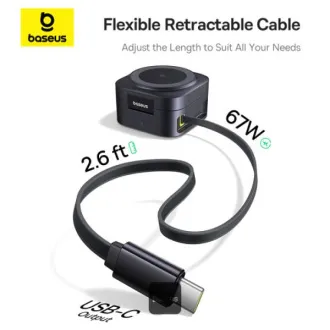 Baseus Magnetický bezdrátový nabíjecí stojánek PicoGo Series 2v1 Qi2 67W černý