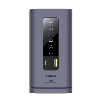 Baseus Dokovací stanice Spacemate 11v1 (USB-C PD, USB-C, 2x USB-A, 3x HDMI) šedá Baseus Dokovací stanice Spacemate 11v1 (USB-C PD, USB-C, 2x USB-A, 3x HDMI) šedá