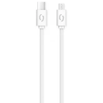 ALIGATOR Datový kabel POWER 3A, USB-C/microUSB bílý
