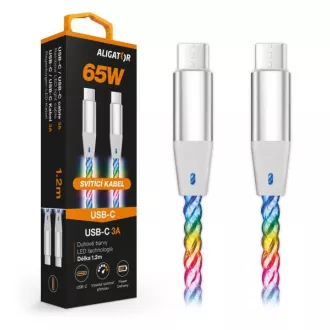 ALIGATOR Datový kabel LIGHT 3A, 65W USB-C/USB-C 0,5m