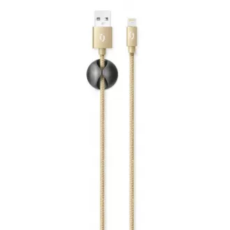 ALIGATOR PREMIUM 2A kabel, Lightning 2m, zlatý