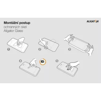 Aligator ochranné tvrzené sklo GLASS PRINT, Xiaomi Redmi A2, černá, celoplošné lepení