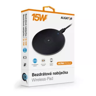 ALIGATOR bezdrátová nabíječka Aligator Pad 15W černá