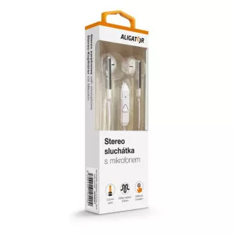 ALIGATOR AE008/Stereo/Jack/Drát/Bílá