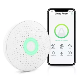 AirThings Wave plus - senzor kvality ovzduší, radonu, vlhkosti, teploty, VOC, CO2 a tlaku AirThings Wave plus - senzor kvality ovzduší, radonu, vlhkosti, teploty, VOC, CO2 a tlaku