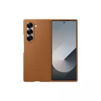 Samsung Ochranný kryt z veganské kůže pro Fold 6 Brown Samsung Ochranný kryt z veganské kůže pro Fold 6 Brown