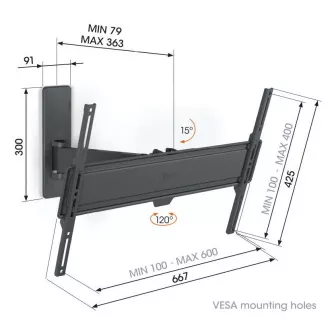 Vogel's TVM 1623, TV rameno pro obrazovky 40-77", 35 kg