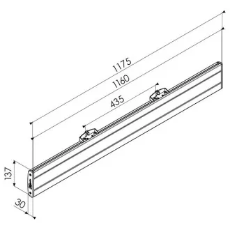 Vogel´s horizontální část adaptéru Connect-it PFB 3411, 1175 mm, černá