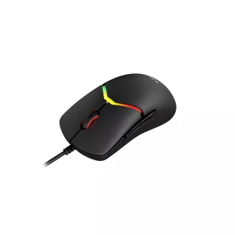 HP HyperX Pulsefire Saga/Herní/Optická/Pro praváky/26 000 DPI/Drátové USB-A/Černá