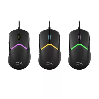 HP HyperX Pulsefire Saga/Herní/Optická/Pro praváky/26 000 DPI/Drátové USB-A/Černá