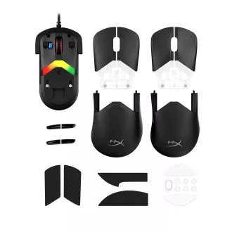 HP HyperX Pulsefire Saga/Herní/Optická/Pro praváky/26 000 DPI/Drátové USB-A/Černá