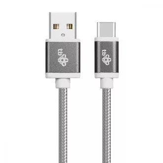 TB Cable USB - USB C 1.5 m gray tape