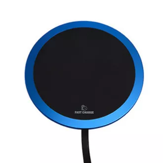 All New, Bezdrátová nabíječka, ultra tenká, pro telefon, modrá, 5/9V, 10W, ochrana proti přehřátí, Qi