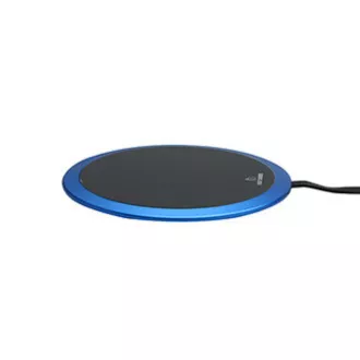 All New, Bezdrátová nabíječka, ultra tenká, pro telefon, modrá, 5/9V, 10W, ochrana proti přehřátí, Qi