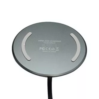 All New, Bezdrátová nabíječka, ultra tenká, pro telefon, stříbrná, 5/9V, 10W, ochrana proti přehřátí, Qi