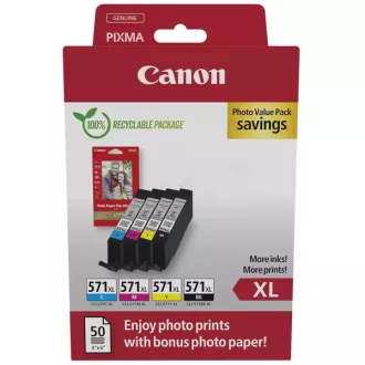 Canon CLI-571-XL (0332C006) - cartridge, black + color (černá + barevná) Canon CLI-571-XL (0332C006) - cartridge, black + color (černá + barevná)