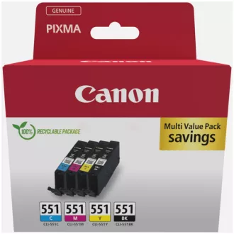 Canon CLI-551 (6509B015) - cartridge, black + color (černá + barevná) Canon CLI-551 (6509B015) - cartridge, black + color (černá + barevná)