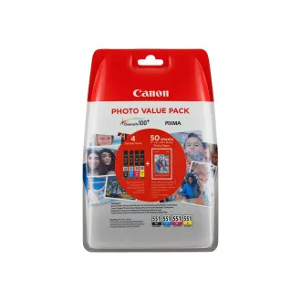 Canon CLI-551 (6508B006) - cartridge, black + color (černá + barevná) Canon CLI-551 (6508B006) - cartridge, black + color (černá + barevná)