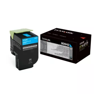 Lexmark 80C0H20 - toner, cyan (azurový)