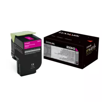 Lexmark 80C0H30 - toner, magenta (purpurový)