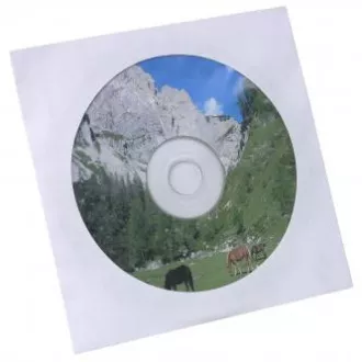 Obálka na 1 ks CD, papír, bílá, s okénkem