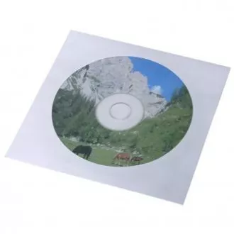 Obálka na 1 ks CD, papír, bílá, s okénkem