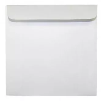 Obálka na 1 ks CD, papír, bílá, s lepicí klopou, Logo, 100-pack