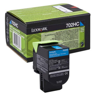 Lexmark 702H (70C2HC0) - toner, cyan (azurový)