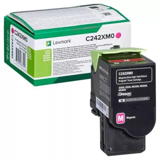 Lexmark C242XM0 - toner, magenta (purpurový)