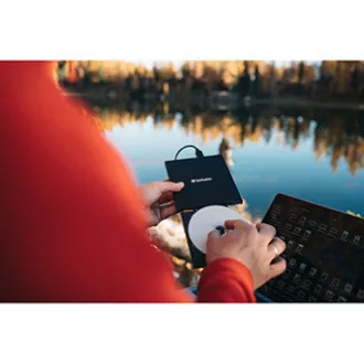 Verbatim 43886, externí CD/DVD mechanika a vypalovačka Slimline, rychlost CD(24x) DVD (8x),USB 3.2 GEN1 a USB-C