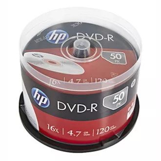 HP DVD-R, DME00025-3, 69316, 4.7GB, 16x, spindle, 50-pack, bez možnosti potisku, 12cm, pro archivaci dat