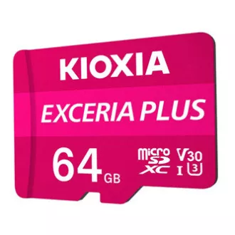 Kioxia Paměťová karta Exceria Plus (M303), 64GB, microSDXC, LMPL1M064GG2, UHS-I U3 (Class 10), DOPRODEJ