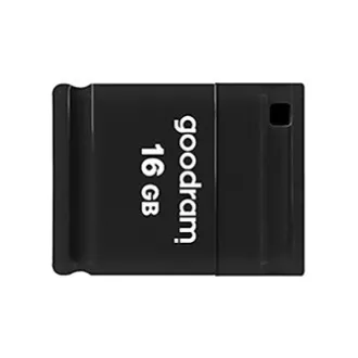 Goodram USB flash disk, USB 2.0, 16GB, UPI2, černý, UPI2-0160K0R11, USB A, s krytkou