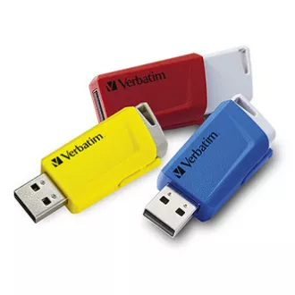Verbatim USB flash disk, USB 3.0, 16GB, Store N Click, mix barev, 49306, USB A, s výsuvným konektorem, 3ks